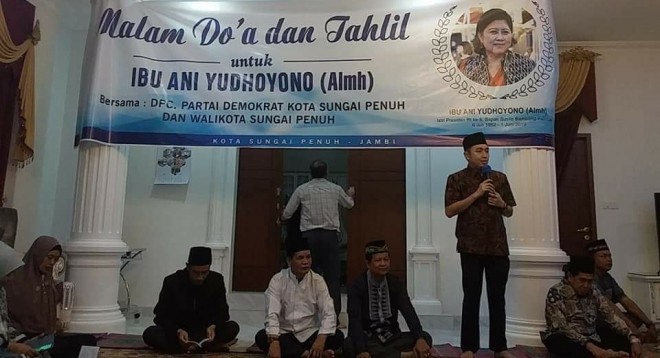 Wako AJB Bersama DPC Demokrat Gelar Tahlil Dan Doa Bagi Ibu Ani Yudhoyono.