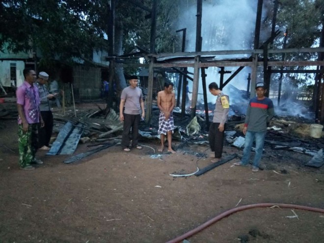 Kebakaran yang terjadi di Maros.