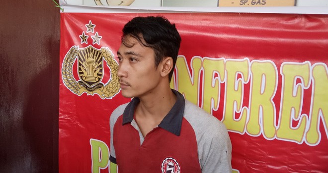 Tersangka Rudi Septiawan, warga RT 13 Kelurahan Rawasari, Kecamatan Alam Barajo.