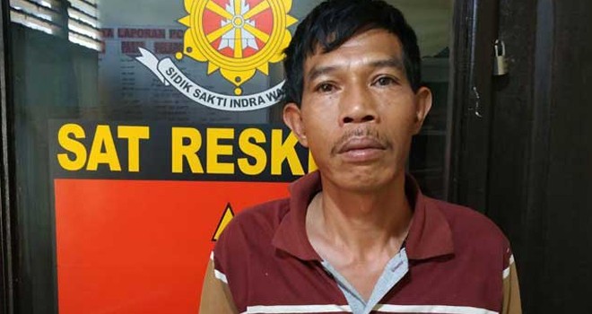 Pelaku penusukan berhasil diamankan. Foto : Ist