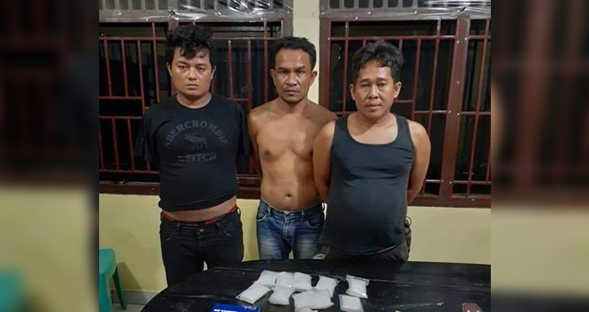 Polisi Amankan Tiga Warga Riau Saat Bawa Narkoba ke Sarolangun. Foto : Hadinata / Jambiupdate