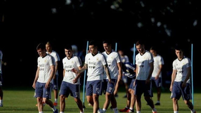 Latihan Argentina jelang perebutan tempat ketiga/Fernandi Bizerra Jr/EFE