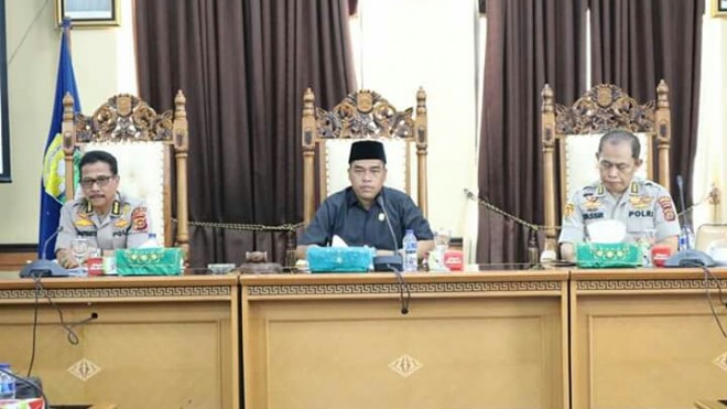 Pembahasan Hearing ( dengar jajak pendapat)  bersama Polda Jambi, Polres Muaro Jambi. 