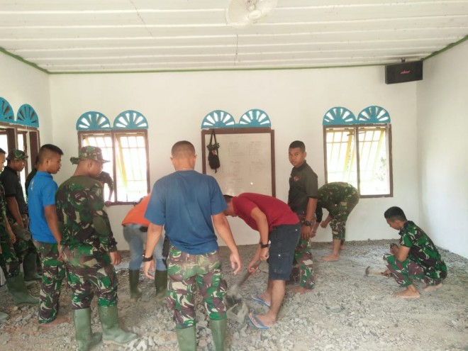 Pembangunan Musholla Baitul Mukmin Mulai Dikerjakan Satgas TMMD.