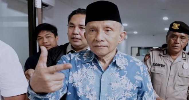 Anggota Dewan Pembina Badan Pemenangan Nasional (BPN) Prabowo Subianto-Sandiaga Uno, Amien Rais. Foto : jawapos