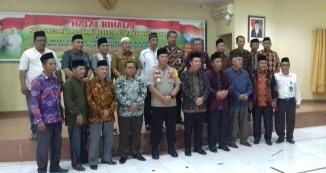 Wabup BBS Hadiri Halal Bihalal Polres Muarojambi.