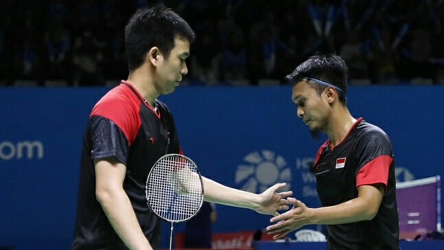 Indonesia Open 2019 Hendra Setiawan dan Muhammad Ahsan/Badminton Indonesia. 