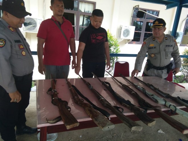 Aparat Temukan 9 Senpi Rakitan, Sisa Kabur Kelompok SMB.