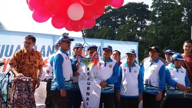 Kejurnas dayung di Danau Siping, Kota Jambi resmbi dibuka siang ini (24/7).