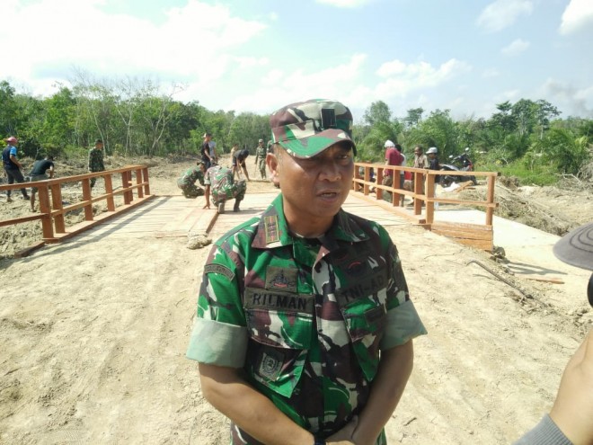 Dan SSK Satgas TMMD Sebut Pengerjaan Dua Titik Jembatan Hampir Selesai.