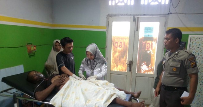 Sorang warga Batanghari menjadi korban amukan gajah liar. Akibanya korban harus mendapatkan perawatan medis.