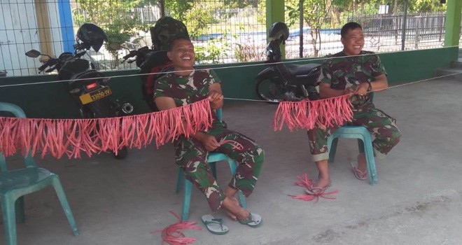 Pernik-Pernik Upacara Penutupan TMMD Sudah Mulai Dipersiapkan.