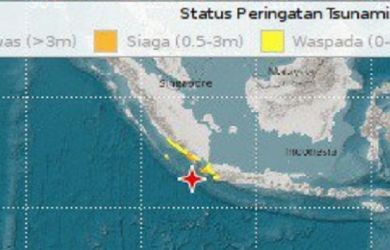 Gempa Banten, Jumat (2/8/2019) malam berpotensi tsunami.