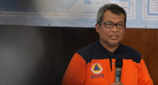 Plt Kapusdatin dan Humas BNPB Agus Wibowo. BNPB mencatat, hingga Minggu (4/8) pada pukul 10.00 WIB tercatat enam orang meninggal dunia serta tiga lainnya luka-luka. (Dery Ridwansah/JawaPos.com)