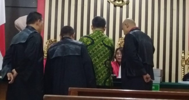 Persidangan yang berlangsung di Pengadilan Tipikor Jambi Selasa, (6/8).