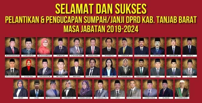 Kolase foto-foto Caleg terpilih DPRD Tanjab Barat yang bakal dilantik hari ini (26/8)