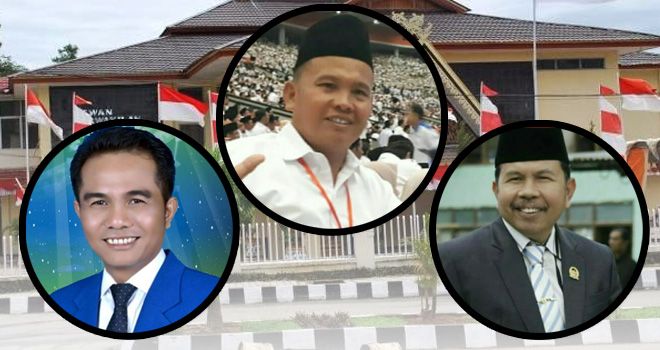 Ketua DPRD Kerinci Edminuddin (tengah), Wakil Ketua 1 Yulid Herman (kiri) dan Wakil Ketua II Boy Edwar (kanan).
