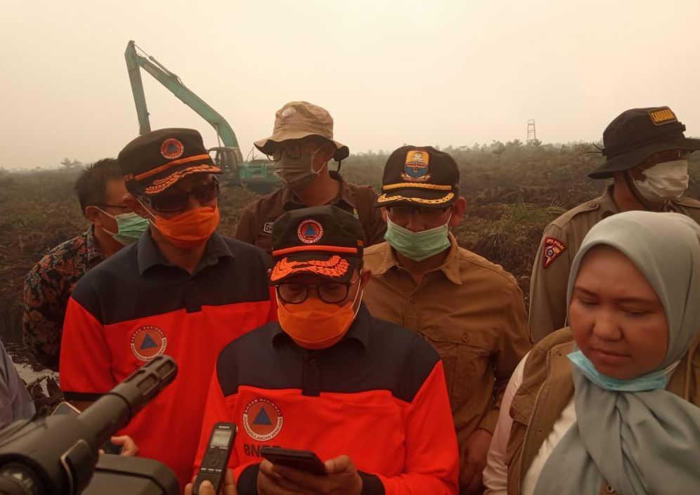 Fachrori saat di lokasi PT.BEP  Desa Betung Kecamatan Kumpeh Kabupaten Muaro Jambi (20/9). 