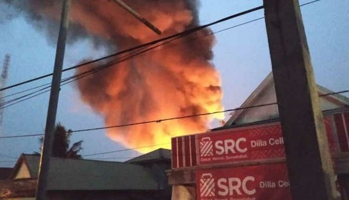 Kebakaran Terjadi di Jalan Bengkinang Kuala Tungkal.