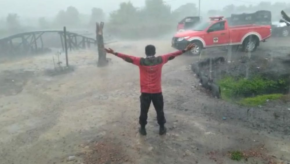 Hujan Deras Guyur Dua Kecamatan di Tanjabtim.

