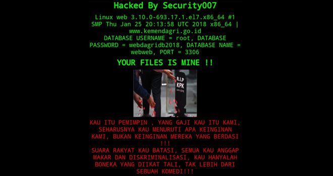 Situs. Kemendagri Diretas