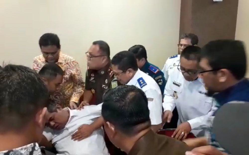 Kondisi Syafri saat terkena serangan jantung.