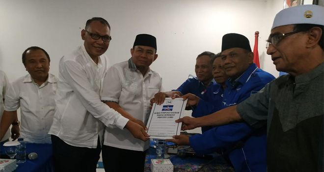 Sy Fasha resmi mendaftar di penjaringan partai Demokrat. 
