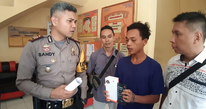 Arianto (19), warga Kota Jambi saat diamankan Polisi.