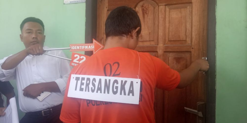Polresta Jambi lakukan rekontruksi pembunuhan Yuni.

