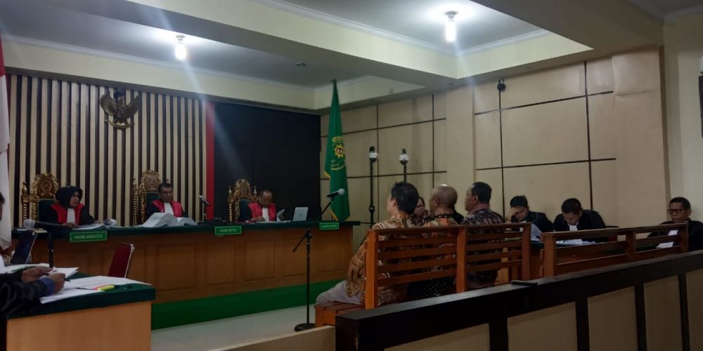Persidangan terdakwa Asiang Kamis (10/10) di Pengadilan Tipikor Jambi