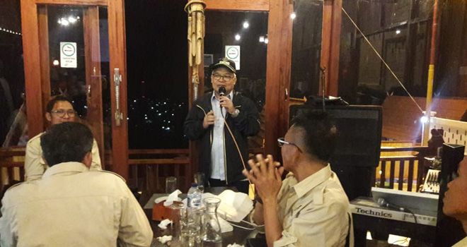 Wakil Bupati Kerinci Ir.H.Ami Taher saat menghadiri Media Gathering SKK Migas.