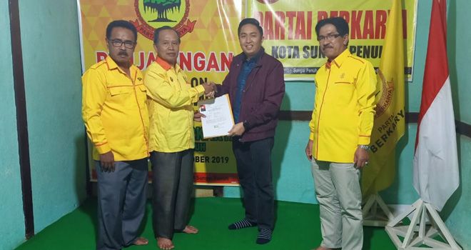 Fikar Azami, kandidat Cawako Sungai Penuh resmi datang langsung ke Partai Berkarya.