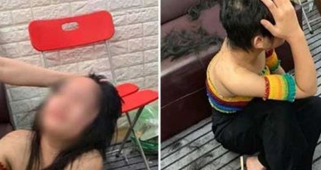 Istri Sah Suami Cukur Gratis Rambut Pelakor.