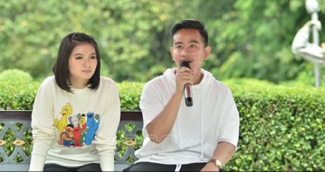 Gibran Rakabuming Raka dan Isterinya.