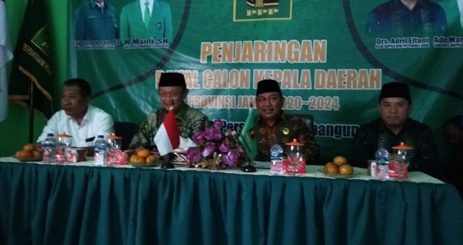 Bupati Sarolangun, Cek Endra, juga menyambangi DPW Partai Persatuan Pembangunan (PPP) Provinsi Jambi dalam rangka mengembalikan formulir pendaftaran penjaringan kandidat.

