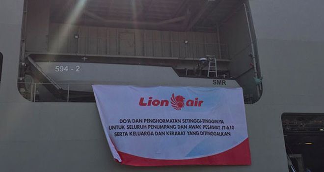 Peringatan setahun Tragedi LION AIR JT-160 di JICT II, Tanjung Priok, Jakarta Utara, Selasa (29/10). 

