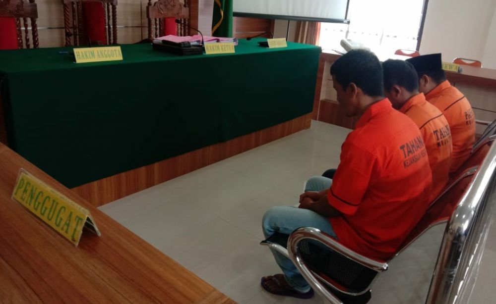 Tiga pelaku pembunuhan Hendra.