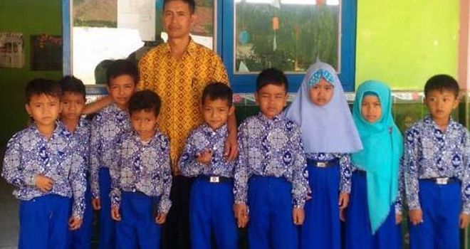 Sunandar, guru honorer K2 di Kabupaten Pati.