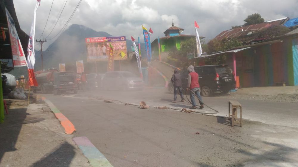 Pembersihan jalan, persiapan di lokasi star TDS.