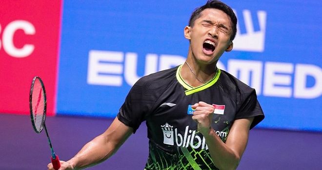 Tunggal putra Indonesia, Jonatan Christie atau yang karib disapa, Jojo.