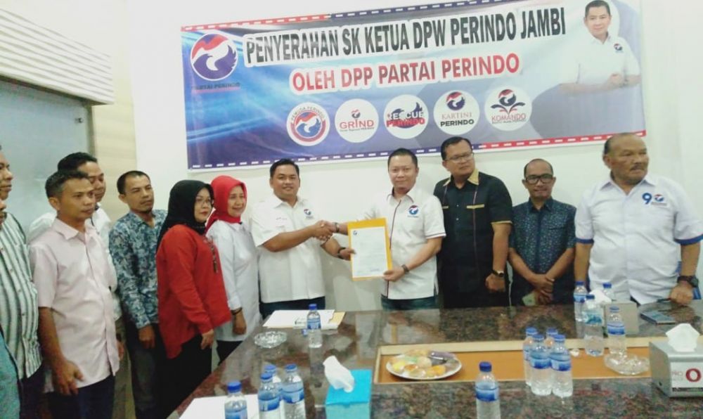 Hendry Attan SE Resmi Gawangi DPW Perindo Provinsi Jambi.

