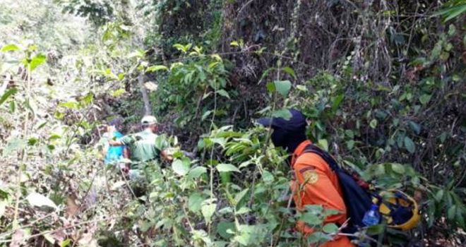 Tim gabungan masih mencari Mbah Markiyem di dalam hutan. 