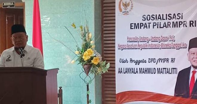 Ketua Dewan Perwakilan Daerah (DPD) RI Lanyalla Mahmud Mattalitti. 

