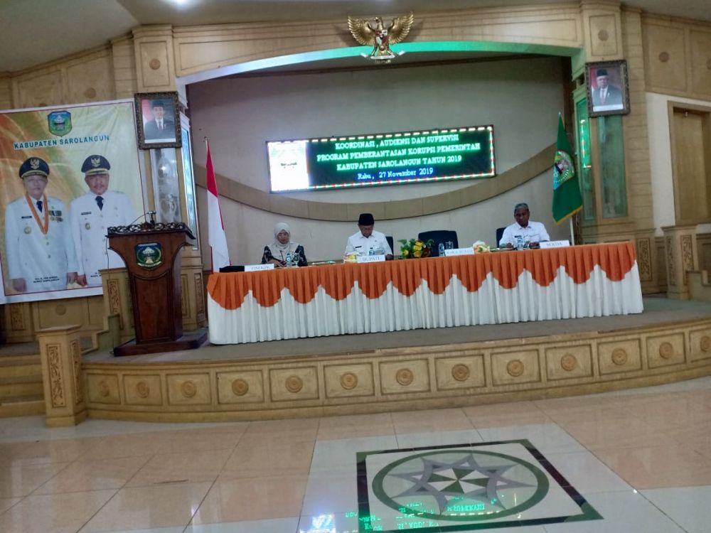 Pemkab Sarolangun Bersama Korsubgah KPK Gelar Supervisi Pencegahan Korupsi.

