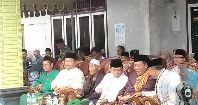Bupati Merangin Al Haris dan Abdullah Sani tampil bersama pada peringatan Maulid Nabi Muhammad SAW di Kecamatan Rimbo Bujang, Tebo.