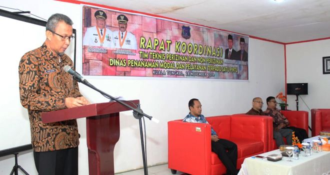 Sekda Buka Rakor Tim Teknis Perizinan dan Non Perizinan.