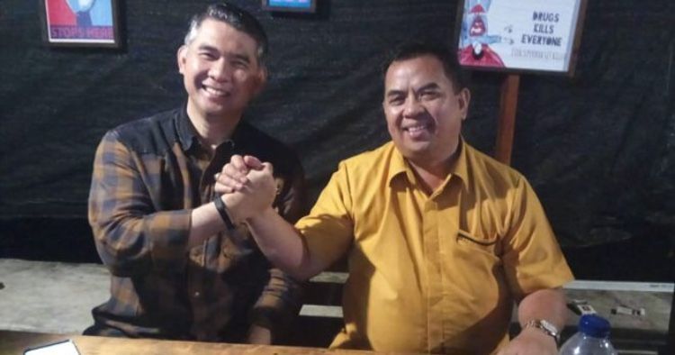 Cagub Jambi Sy Fasha dan Ketua DPD Hanura Provinsi Jambi M Yusuf.