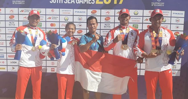 Sebanyak 7 emas 3 perak dan 1 perunggu dipersembahkan pedayung pedayung asal Jambi di SEA Games XXX 2019 Manila.