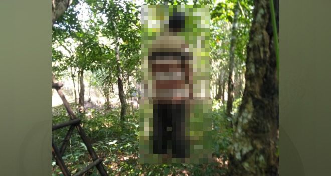 Sudirman (60) Warga RT 02, Dusun Suka Jaya, Desa Perintis, Kecamatan Rimbo Bujang.