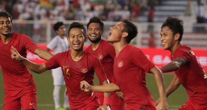 Para pemain Timnas Indonesia di ajang SEA Games 2019 Filipina.
